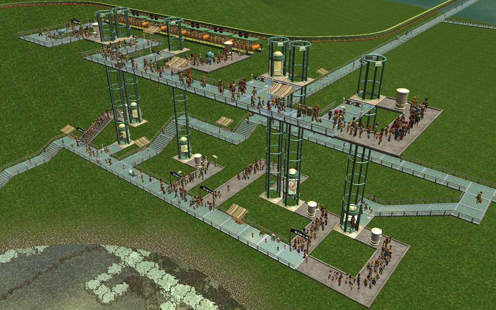 How To's - Elevated Coaster Stations and Access Options - Station With Six Lifts, Image 05