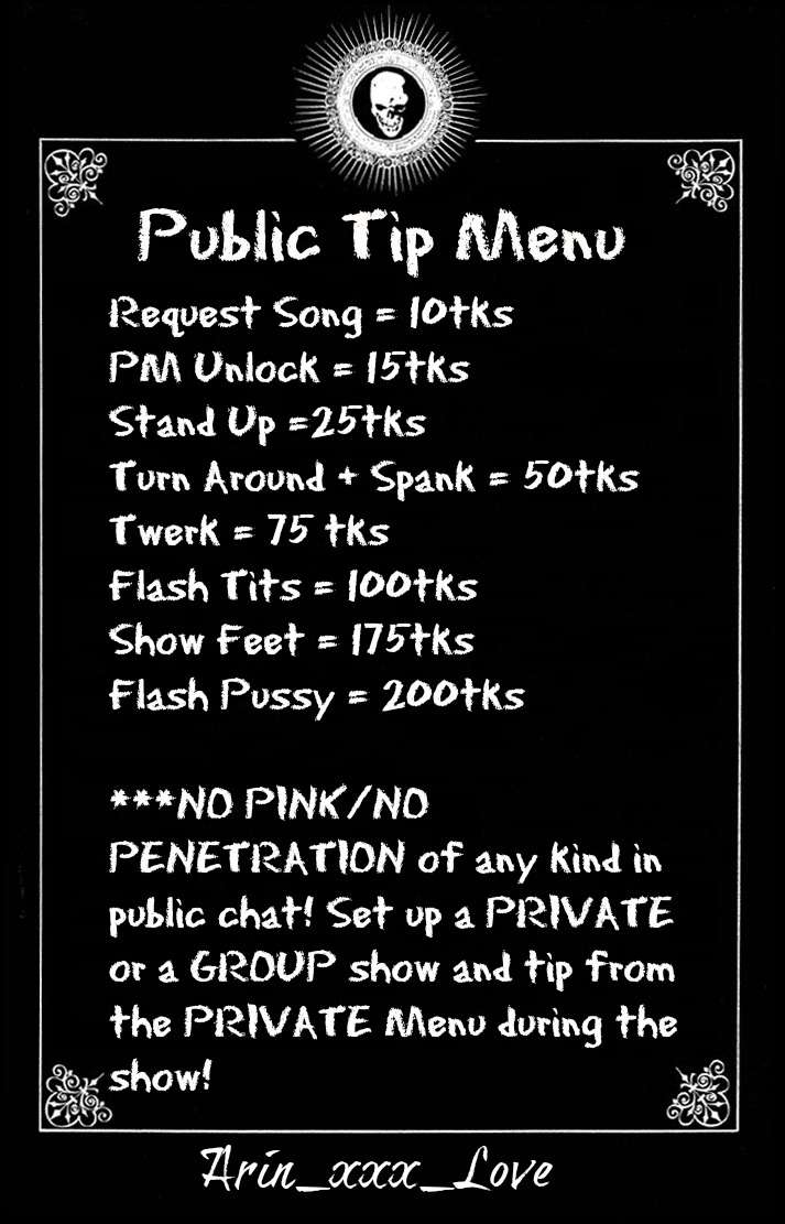 Public Tip Menu
