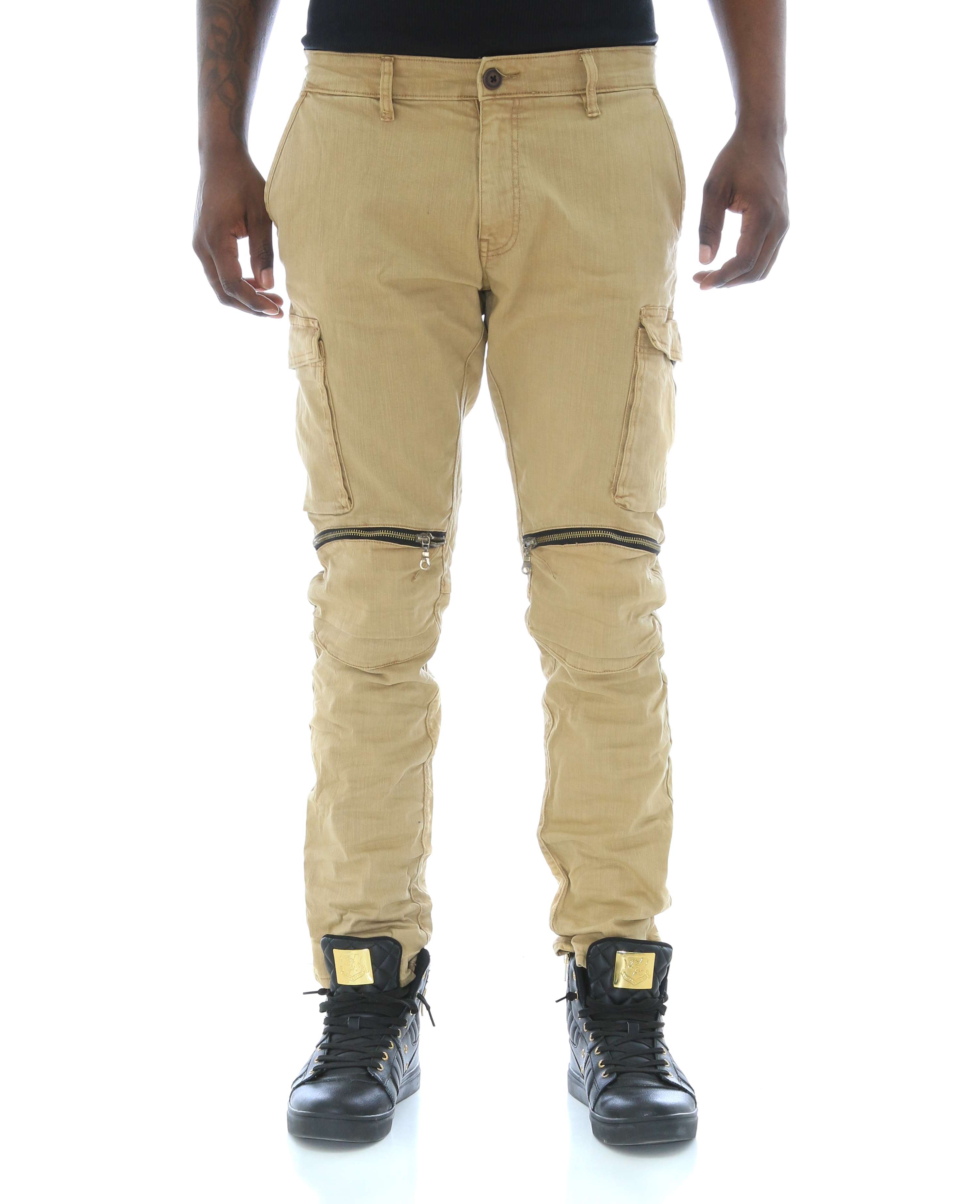 cargo pants with tapered legs